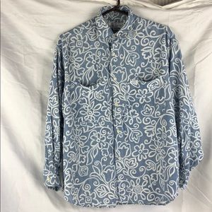 Guess Two Pocket Button Down Men's LS Shirt M